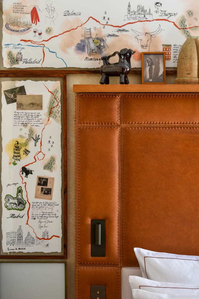 decoración con historia en habitación de lujo