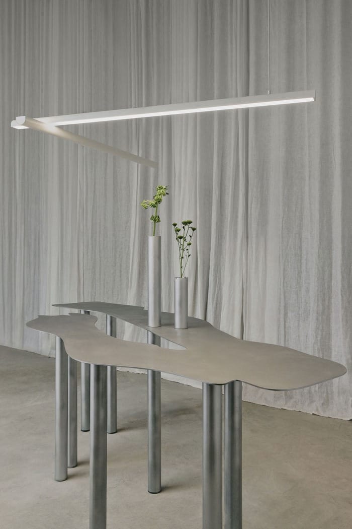 Luz indierecta Luminaria Divi Arkoslight suspensión aluminio blanco difusor homogéneo